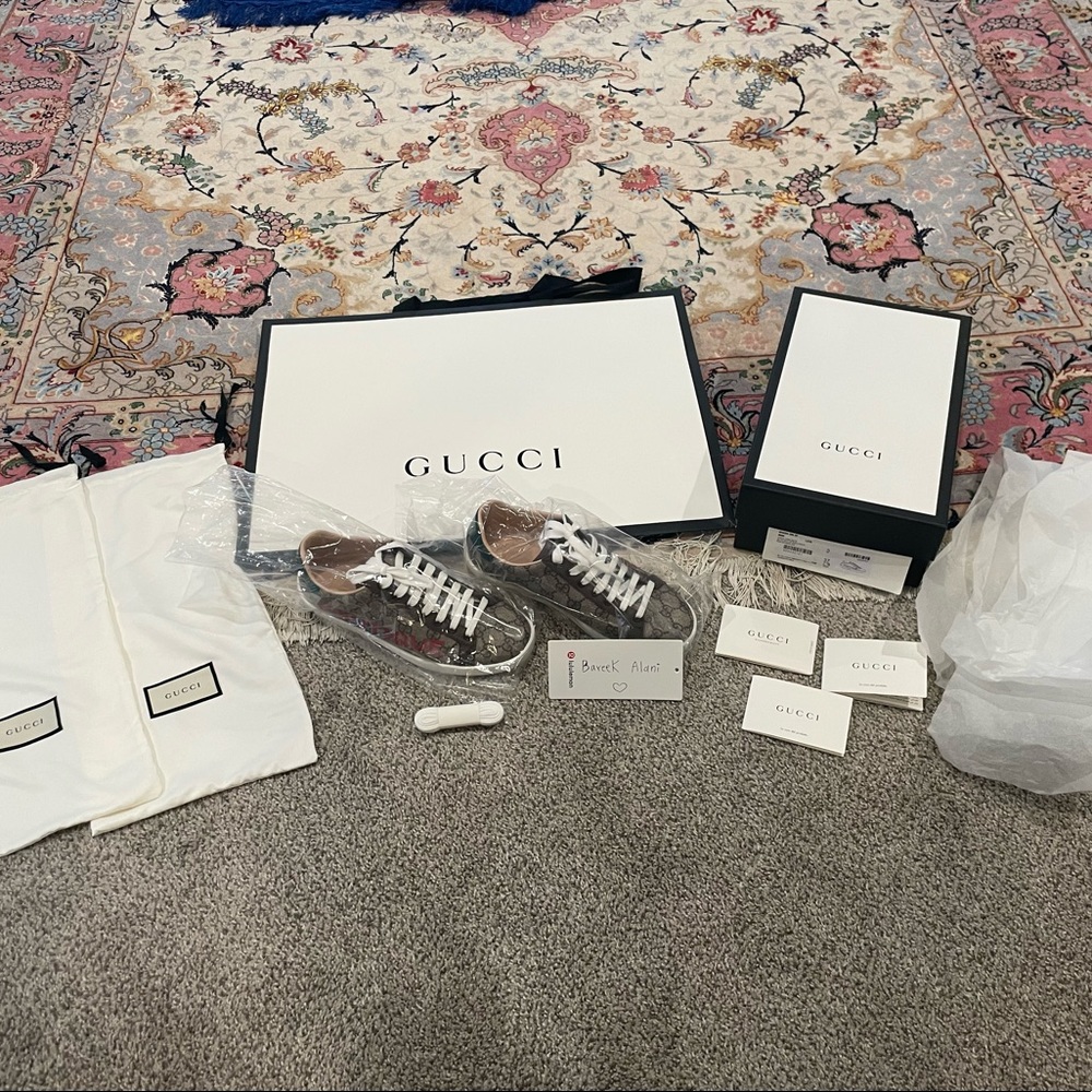 Gucci Ace monogram boutique sneakers size 37